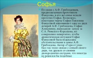 Характеристика героя Наталья Дмитриевна, Горе от ума, Грибоедов